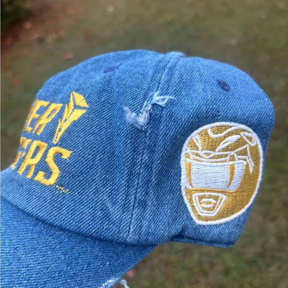 Power Rangers Distressed Denim Cap (Yellow Power Ranger) - Picture 3 of 8
